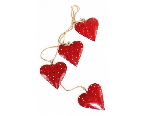 Елочная гирлянда (65x11 см) Red Hearts en_ny0035